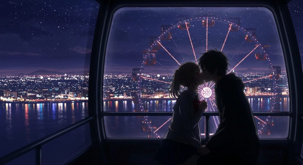 『三角の距離は限りないゼロ』1巻ラストの謎。観覧車の中でキスをする少年と少女のシルエット