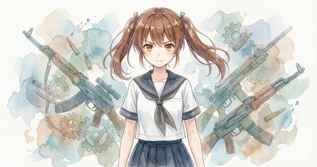 「実弾」を求めるリアリスト、山田なぎさのキャラクターイラスト